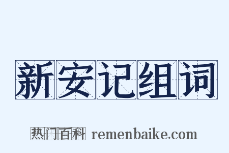 新安记组词是什么意思的图片
